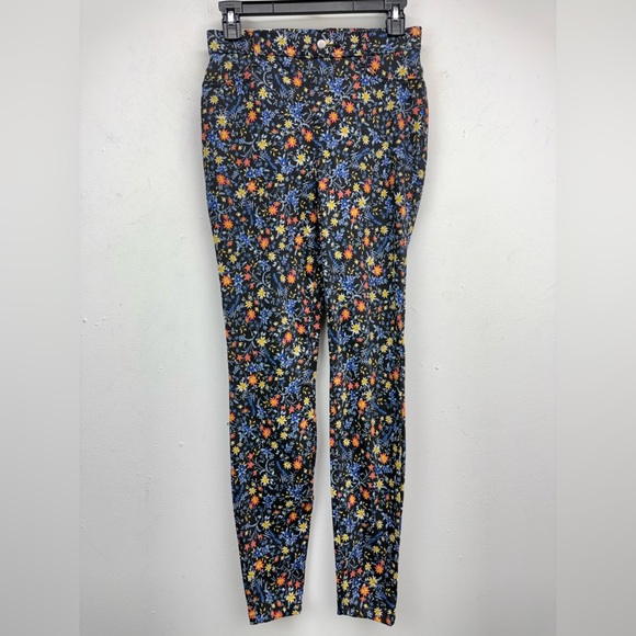 Time and Tru Pants - Time And Tru size XS Women’s Black Blue Floral High Rise Jeggings Leggings NWT